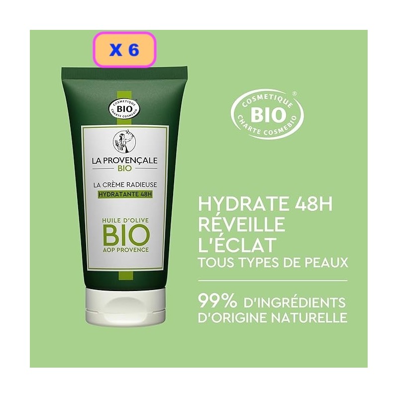 La Provençale La Crème Radieuse Hydratante Soin Visage Certifié Bio Hu