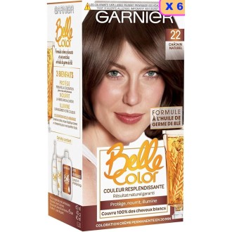 Garnier Belle color  N°22 Châtain Naturel (Packs de 6)