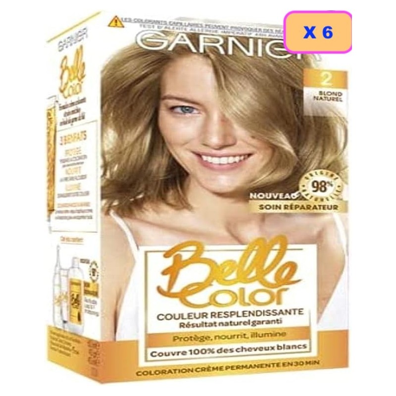 Garnier  Bell Color Coloration permanente Blond - 02 Blond naturel (Paxks de 6)