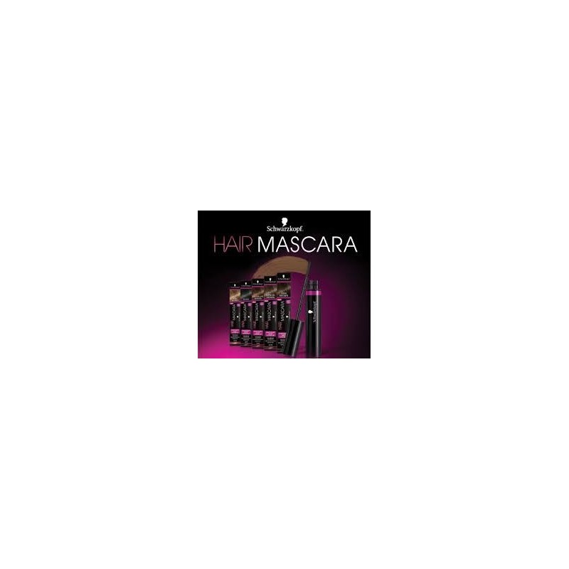 Schwarzkopf Mascara temporaire pour cheveux Acajou (Pack de 6)