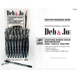 crayon magique noir Deb & Jo Paris (Lot de 100 pcs)