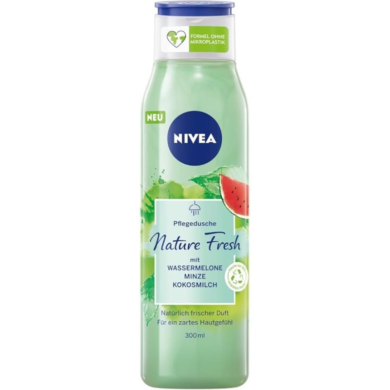 Nivea Fresh Blends Pastèque (300 ml), gel douche au parfum rafraîchiss